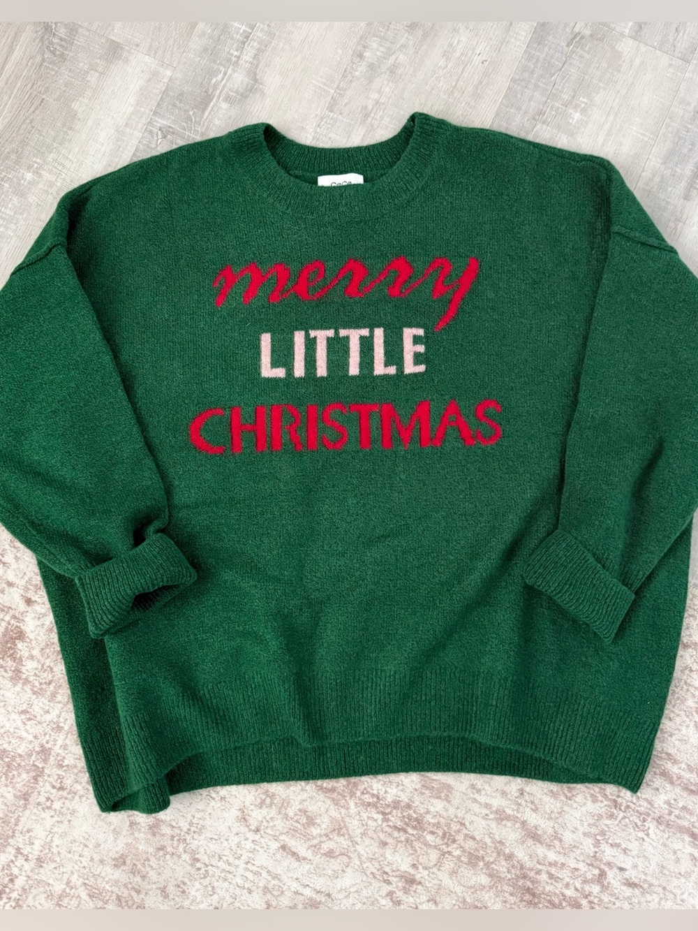CeCe Sweaters | Green Christmas Sweater |Merry Little Christmas | women’s Large